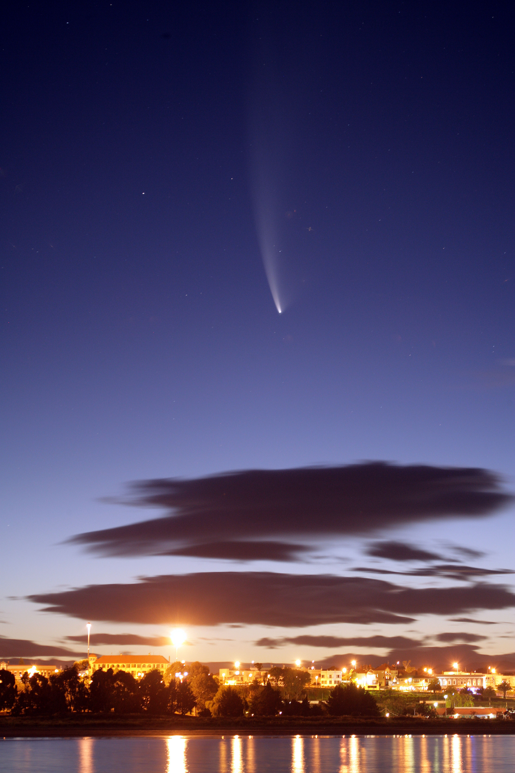 Comet above Timaru